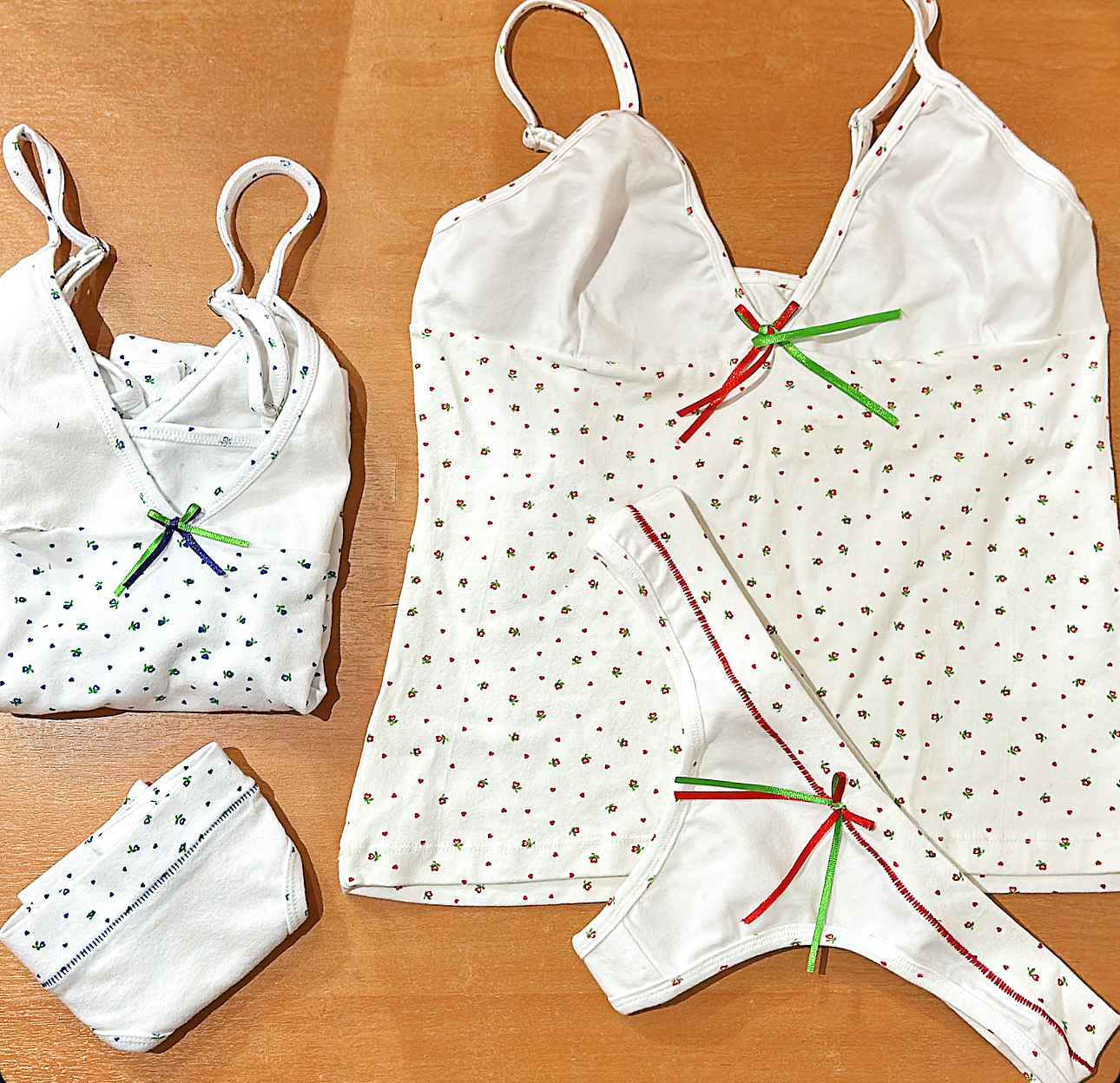 LadyVictoria - Lenceria por mayor - Conjunto camiseta con less de algodn y lycra 
