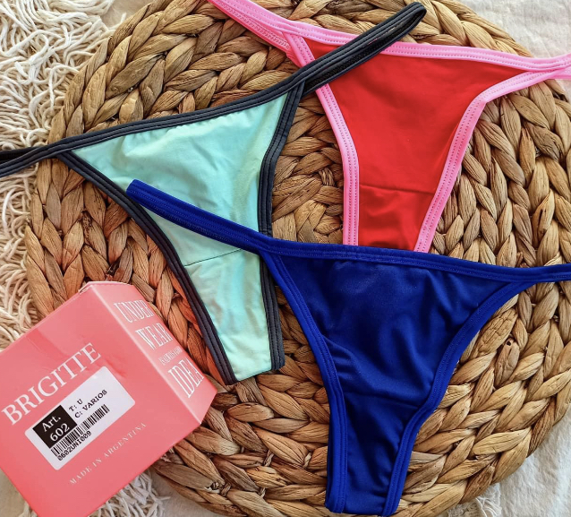 LadyVictoria - Lenceria por mayor - Pack x3 Less Microfibra Con Tiritas.