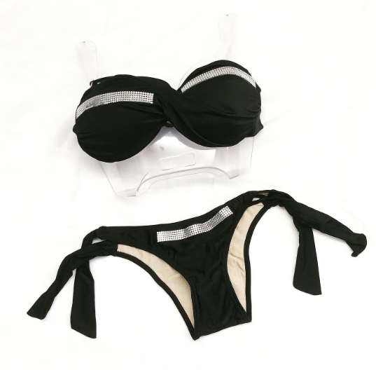 LadyVictoria - Lenceria por mayor - ANDRESSA BIKINI TORZADA  CON VEDETINA ATADA