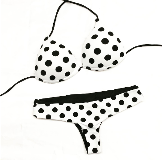 LadyVictoria - Lenceria por mayor - BIKINI TRIANGULITO SOFT A LUNARES