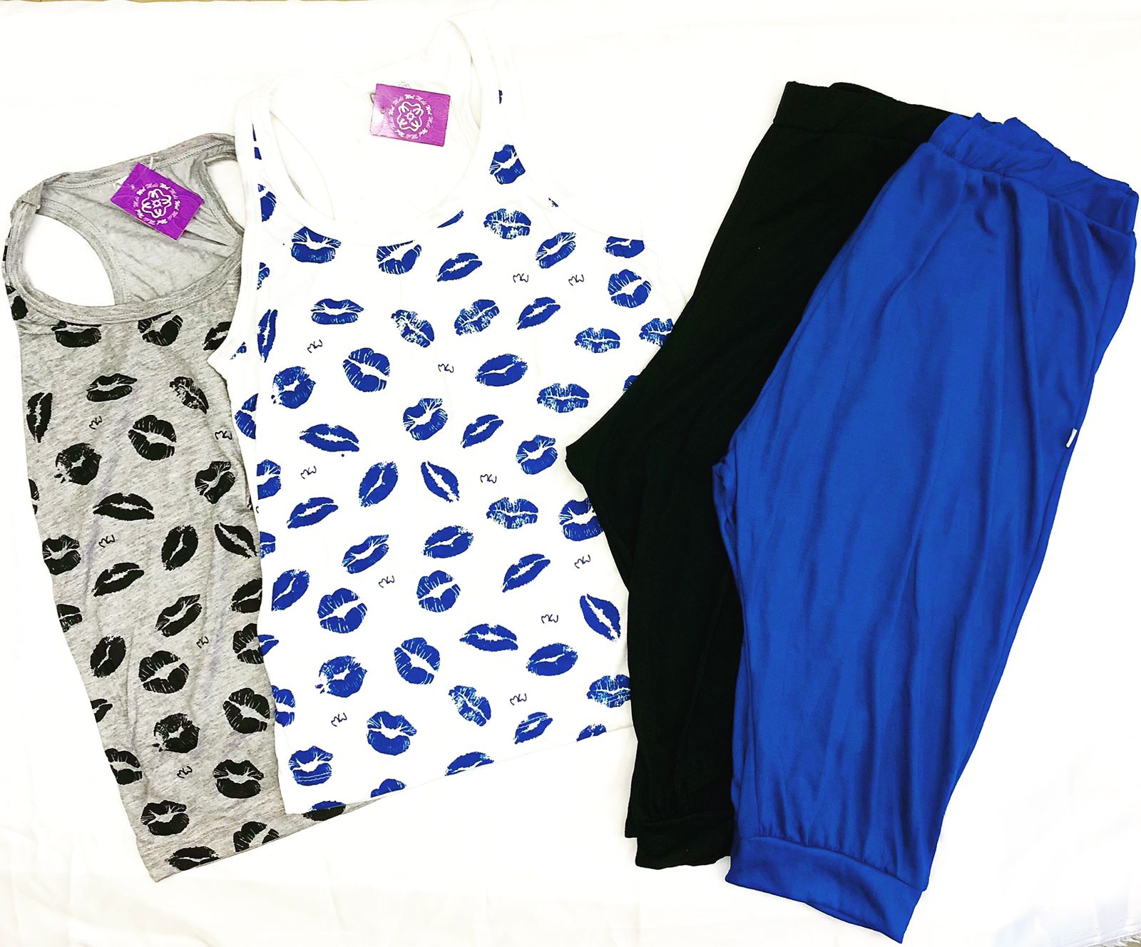 LadyVictoria - Lenceria por mayor - PIJAMA MUSCULOSA Y BABUCHITA