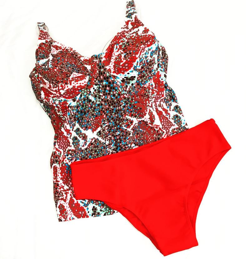LadyVictoria - Lenceria por mayor - YAMIEL  MALLA TANKINI TAZA SOFT CON TIRO CORTO