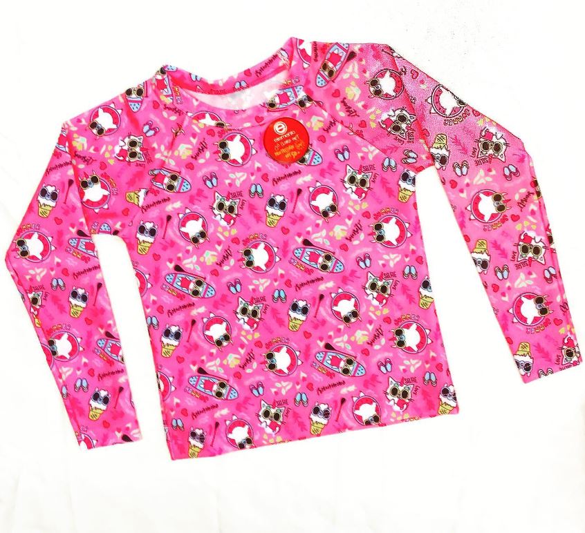 LadyVictoria - Lenceria por mayor - Remera de malla manga larga nena Rosa