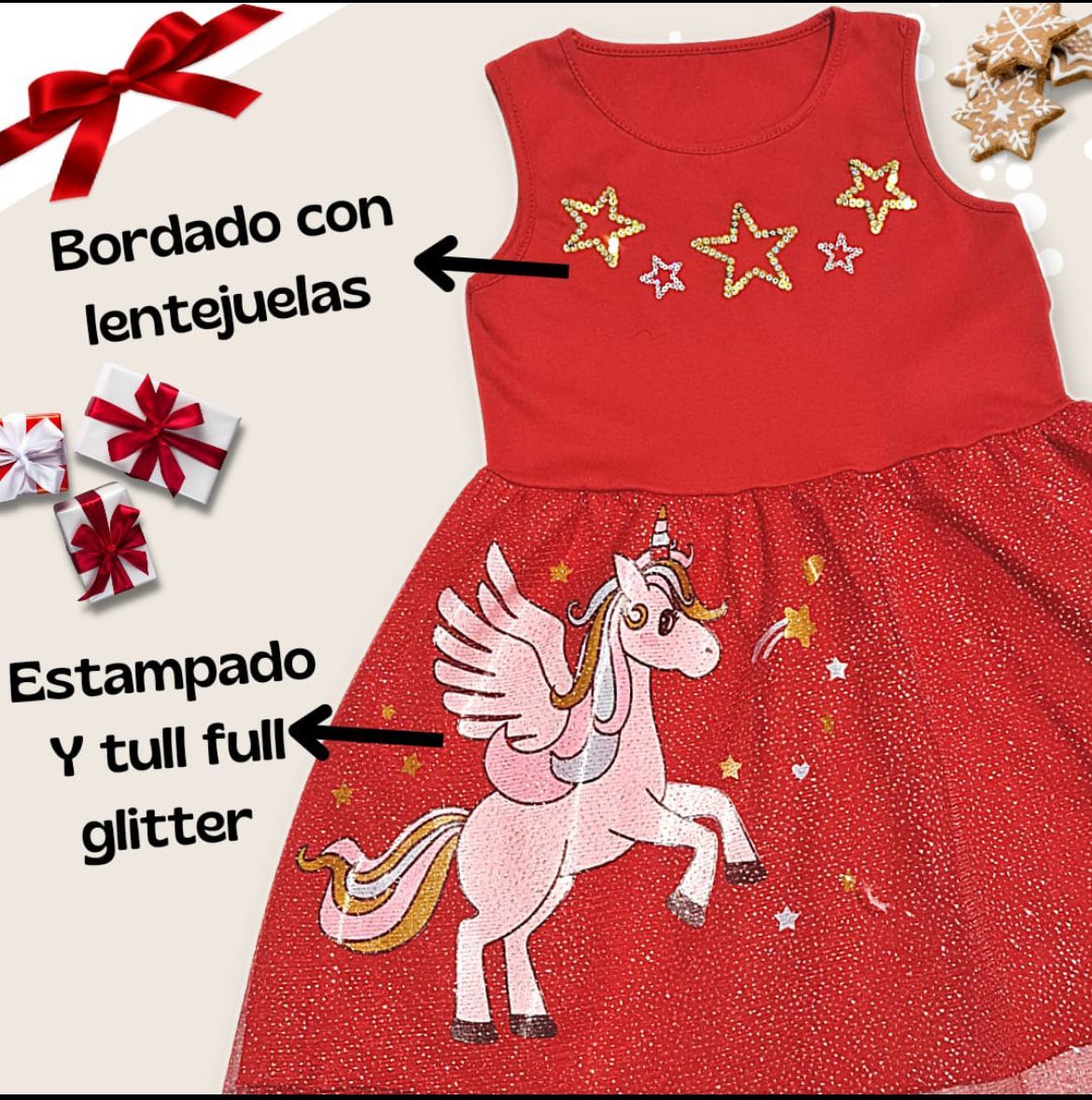LadyVictoria - Lenceria por mayor - VESTIDO MAGIC STAR NAVIDAD AO NUEVO