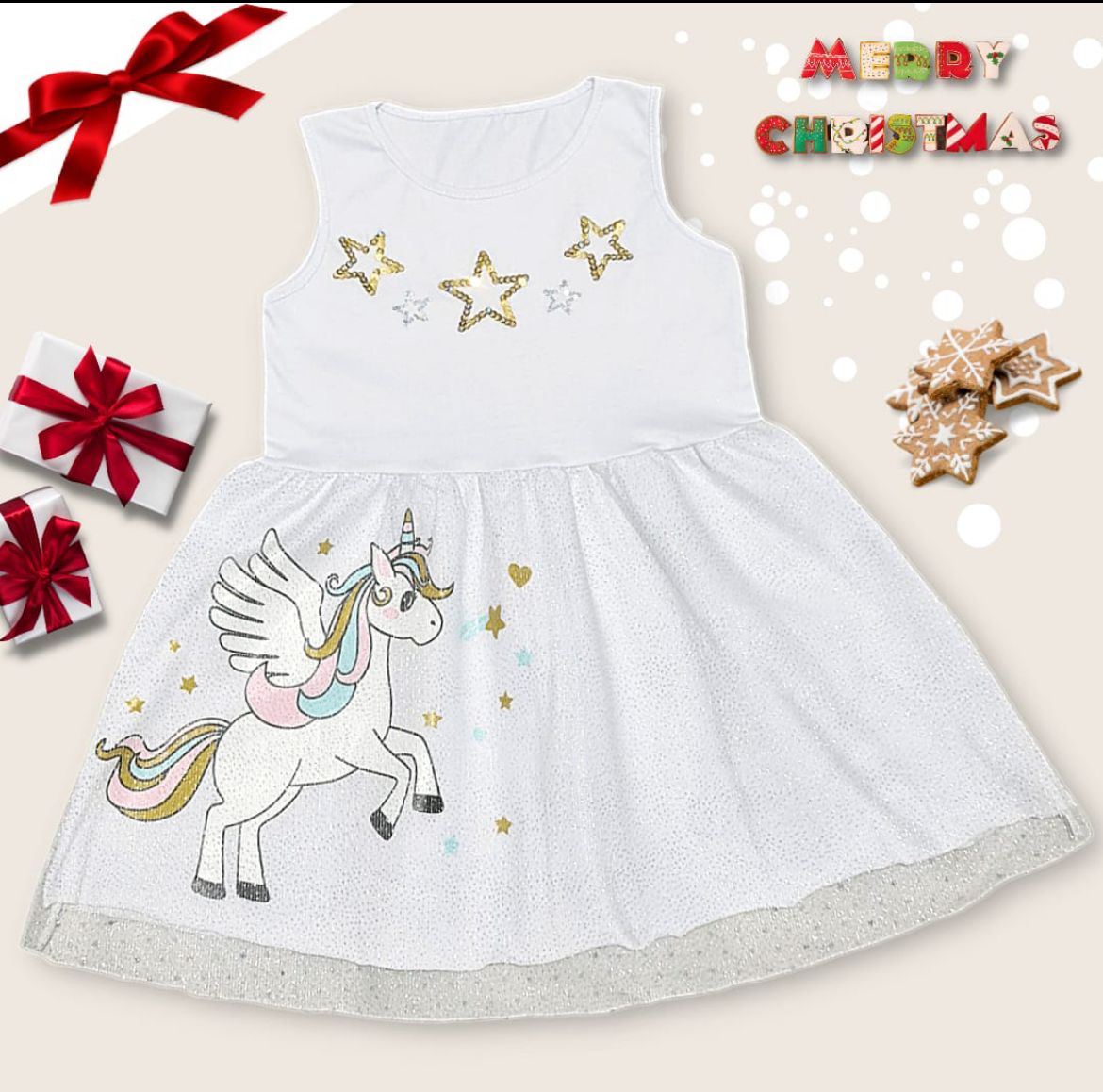 LadyVictoria - Lenceria por mayor -   VESTIDO MAGIC STAR NAVIDAD AO NUEVO