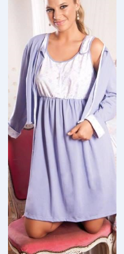 LadyVictoria - Lenceria por mayor - CAMISON MATERNAL CON CASACA