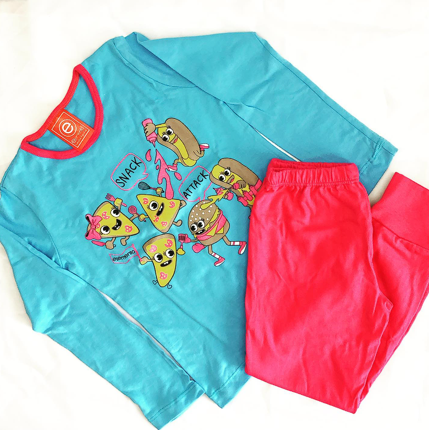 LadyVictoria - Lenceria por mayor - Pijama Invierno Nena Pastel Egeo