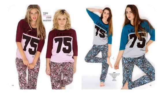 LadyVictoria - Lenceria por mayor - PIJAMA  MUJER PRINT INVIERNO