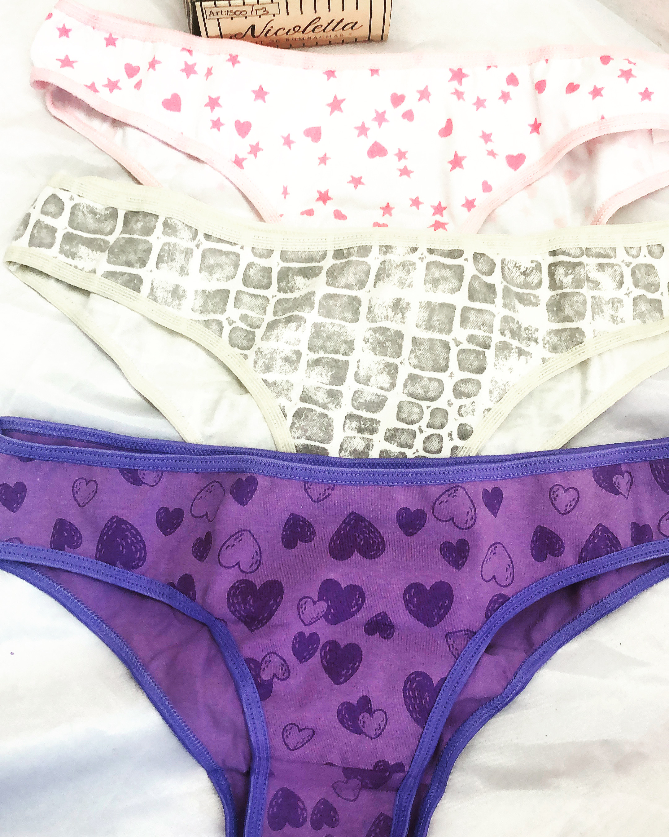LadyVictoria - Lenceria por mayor - PACK X 3 VEDETINAS Talle ESPECIAL 