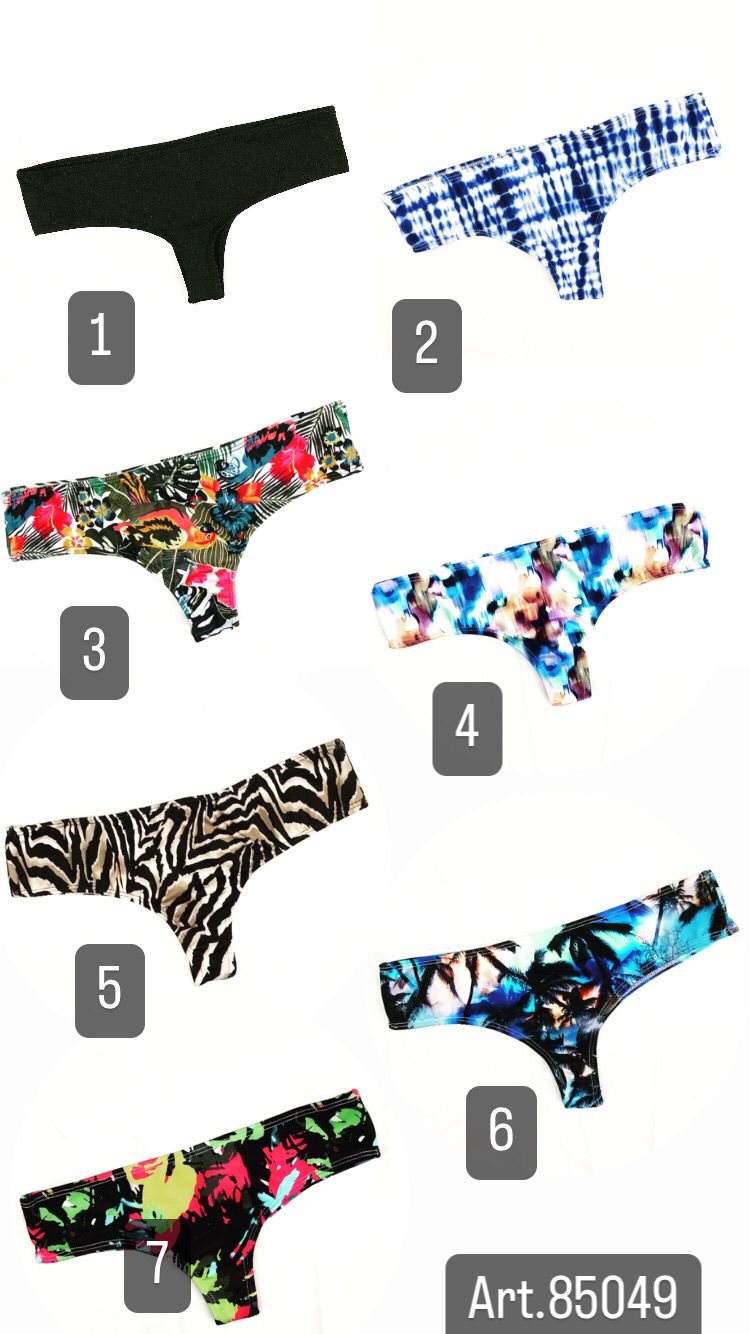 LadyVictoria - Lenceria por mayor - CULOTTE LESS DE MALLA  ESTAMPADO