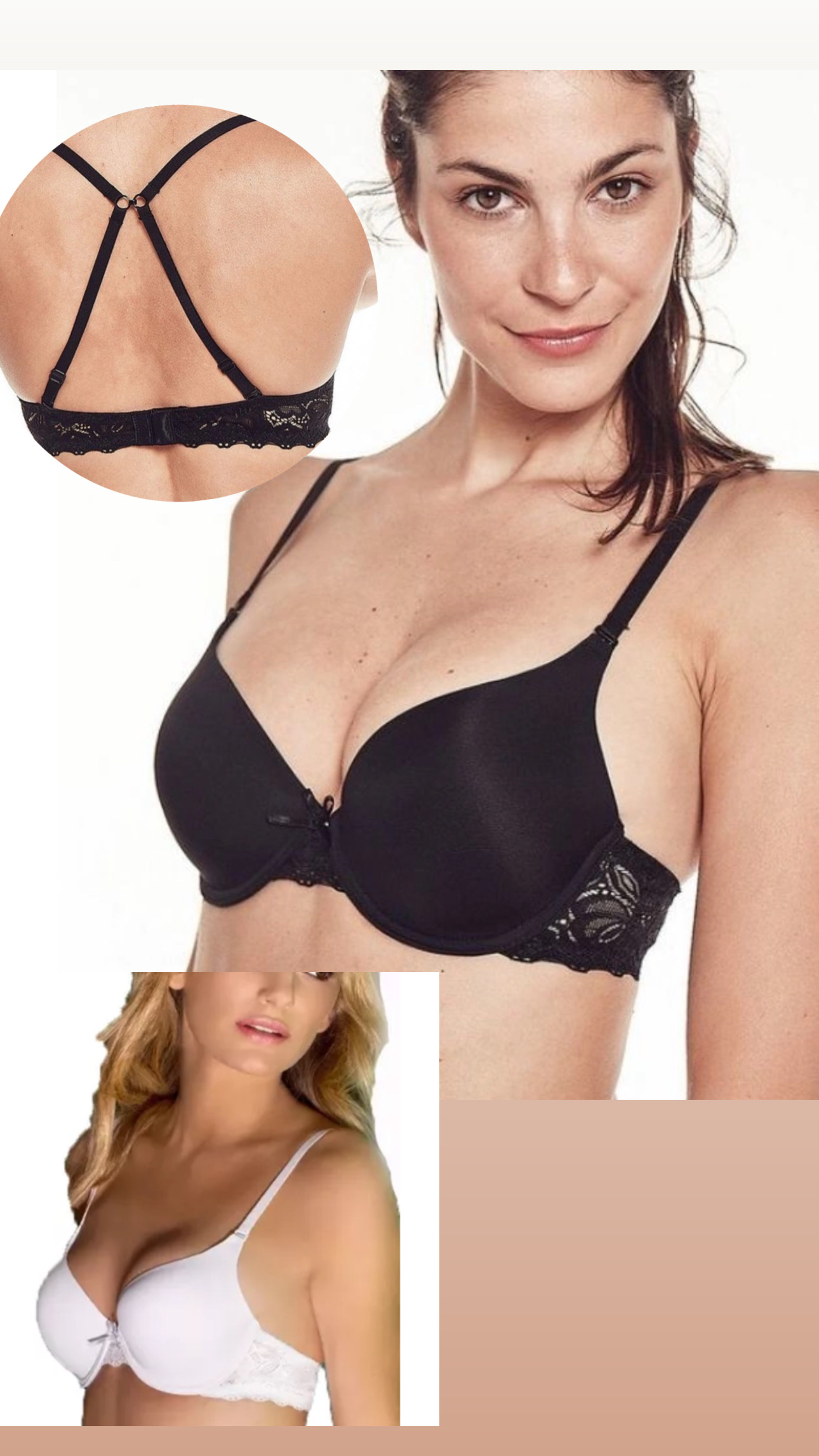 LadyVictoria - Lenceria por mayor - Corpio taza Soft de Microfibra y Puntilla