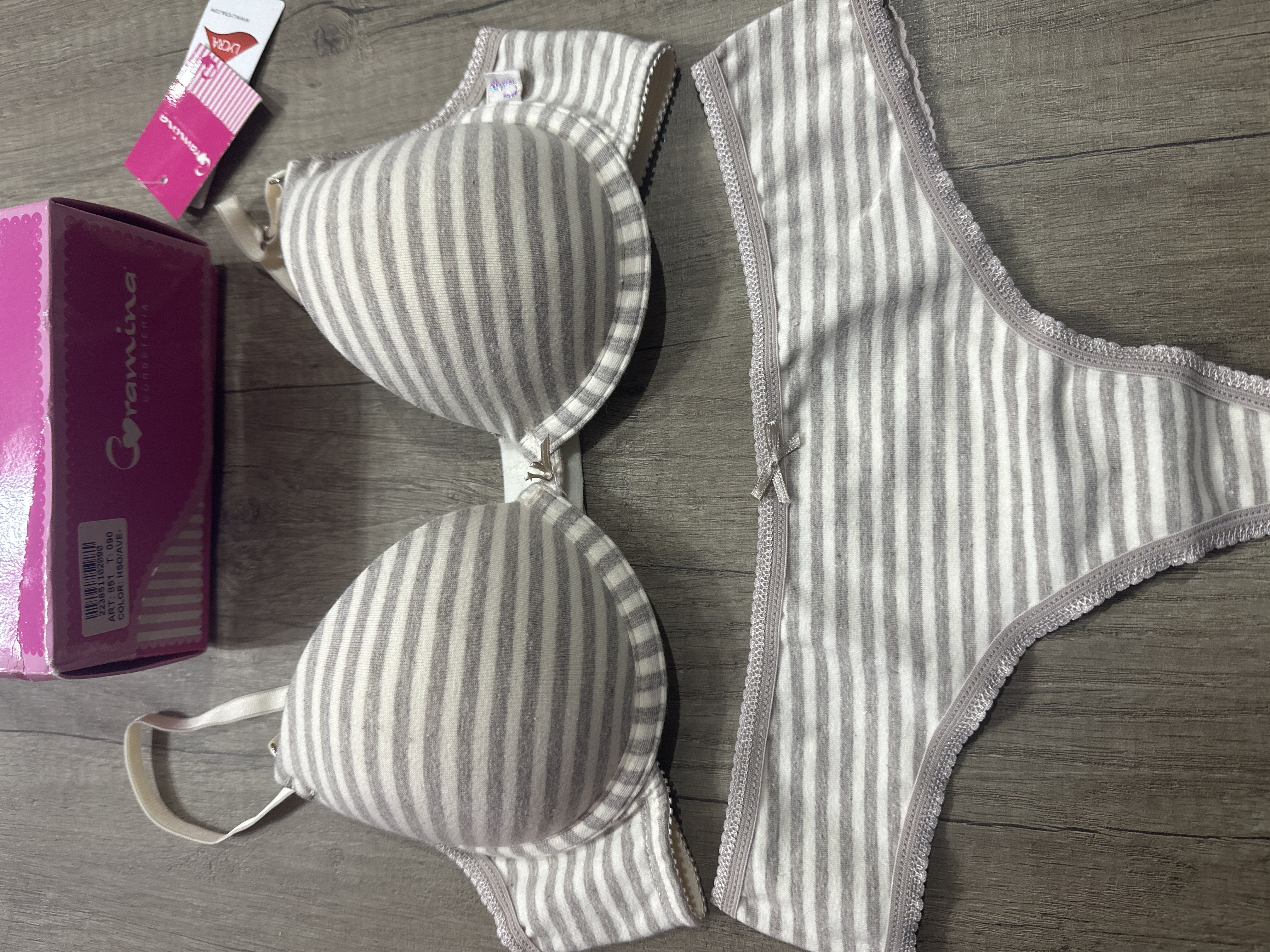 LadyVictoria - Lenceria por mayor - Conjunto Taza Soft de Algodn y Culote less 