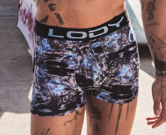 LadyVictoria - Lenceria por mayor - BOXER ALGODON Y LYCRA ESTAMPADO LETR