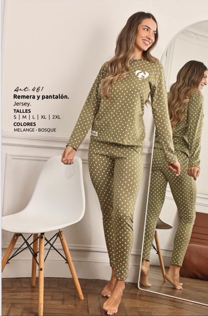 LadyVictoria - Lenceria por mayor - PIJAMA JERSEY CAMISETA Y PANTALON