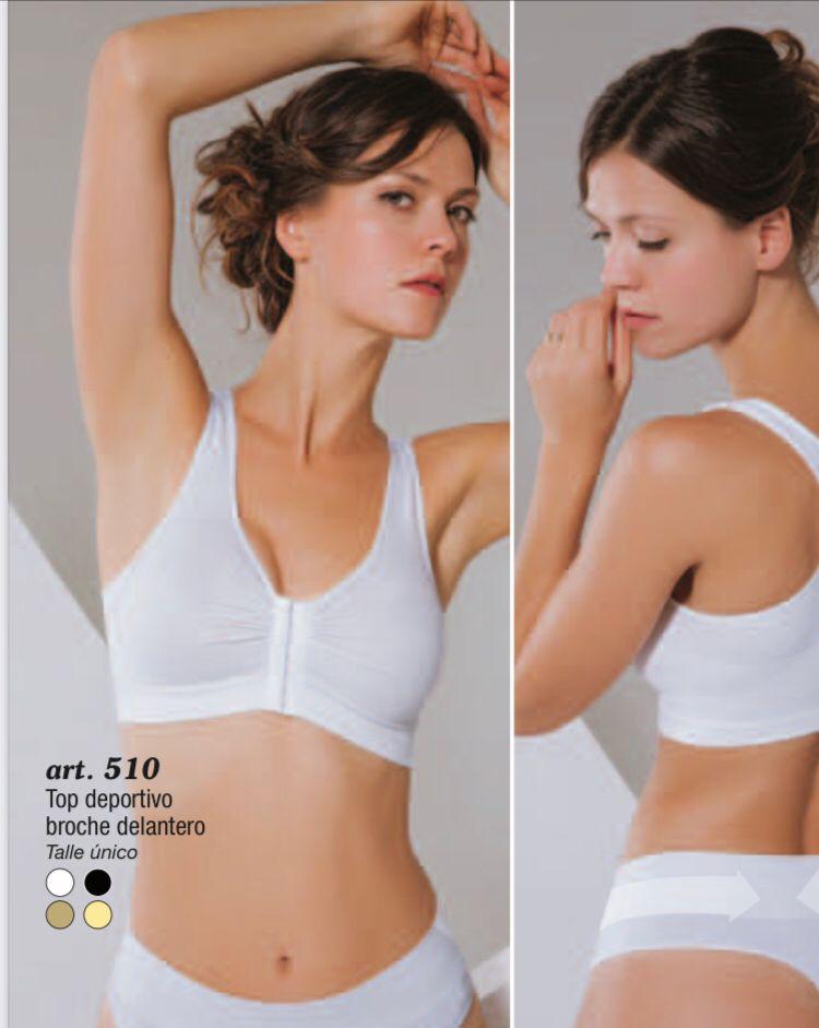 LadyVictoria - Lenceria por mayor - TOP DEPORTIVO BROCHE DELANTERO