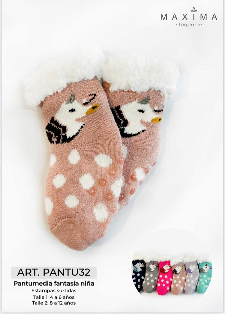 LadyVictoria - Lenceria por mayor - PANTUMEDIA NIA CON PELUCHE