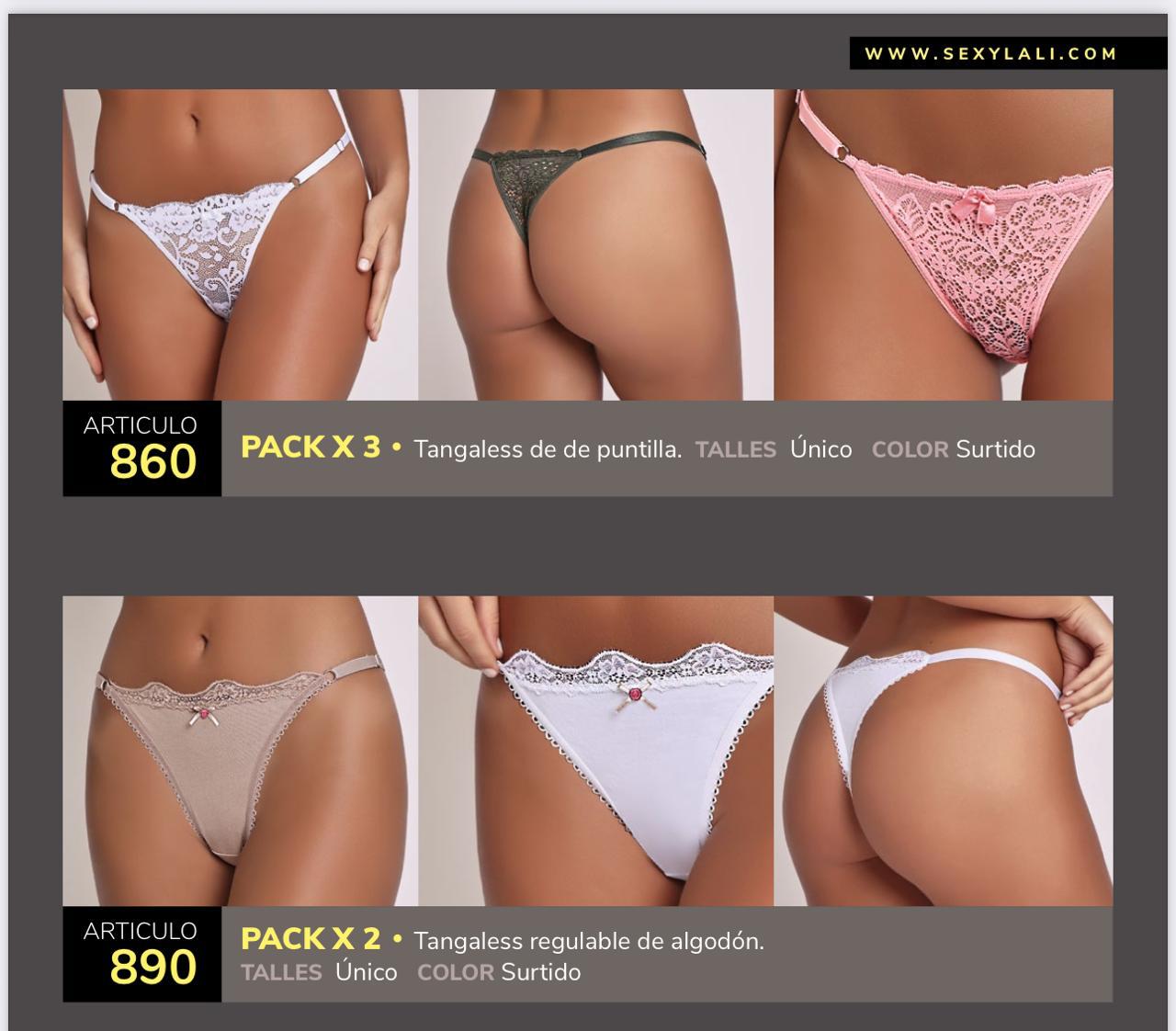 LadyVictoria - Lenceria por mayor - PACK X 3 PUNTILLA