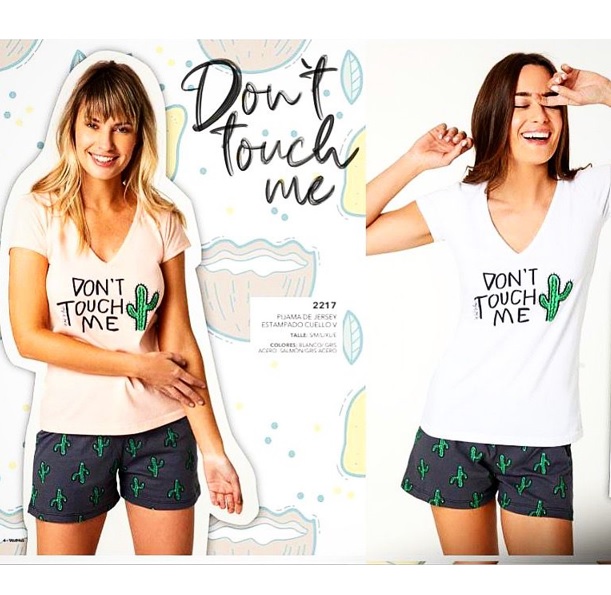 LadyVictoria - Lenceria por mayor - PIJAMA DE JERSEY ESTAMPADO