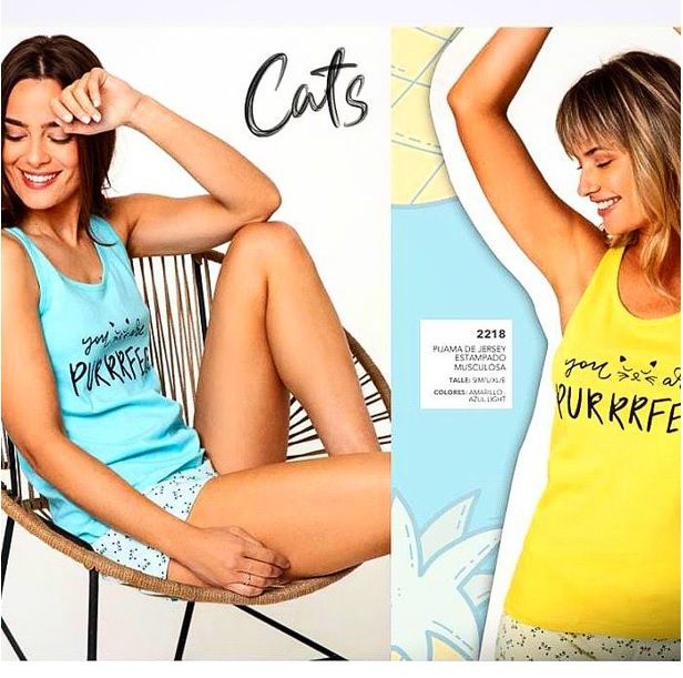 LadyVictoria - Lenceria por mayor - PIJAMA DE JERSEY ESTAMPADO
