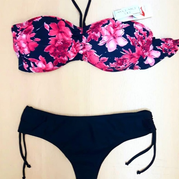 LadyVictoria - Lenceria por mayor - DIN DAN BIKINI BANDO C TIRAS Y CULOTTE