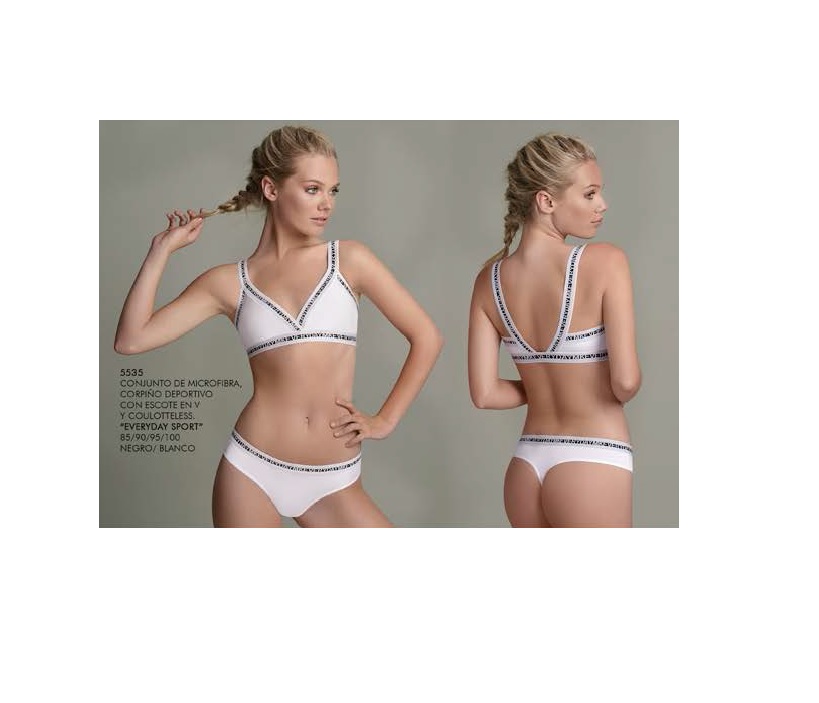 LadyVictoria - Lenceria por mayor - CONJUNTO MICROFIBRA CON CORPIO DEPORTIVO 