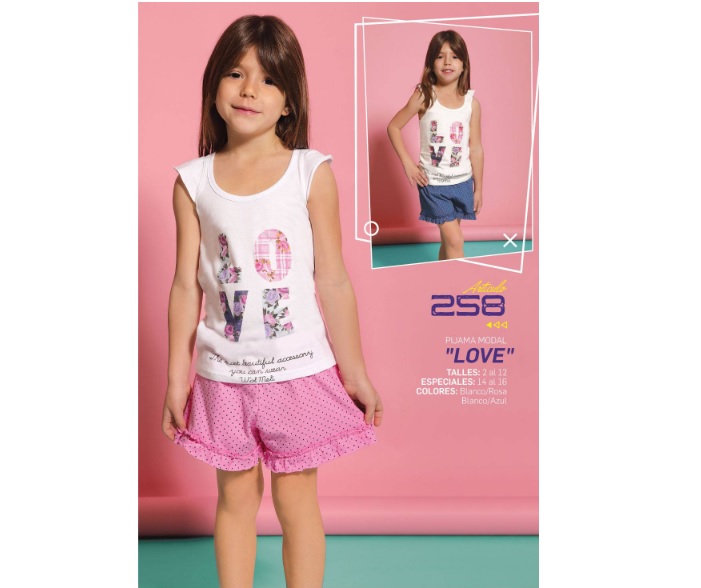 LadyVictoria - Lenceria por mayor - PIJAMA JERSEY NENA