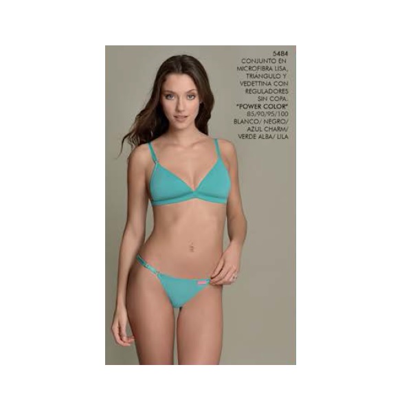 LadyVictoria - Lenceria por mayor - CONJUNTO EN MICROFIBRA LISA