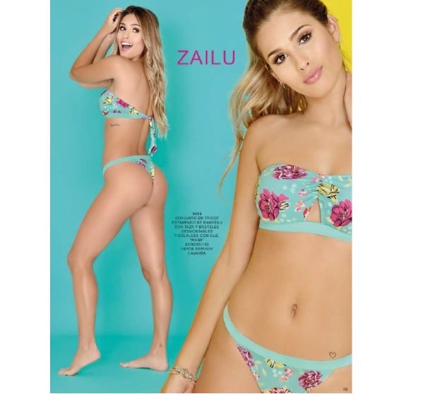 LadyVictoria - Lenceria por mayor - ZAILU BIKINI  EN TRICOT con COLA LESS