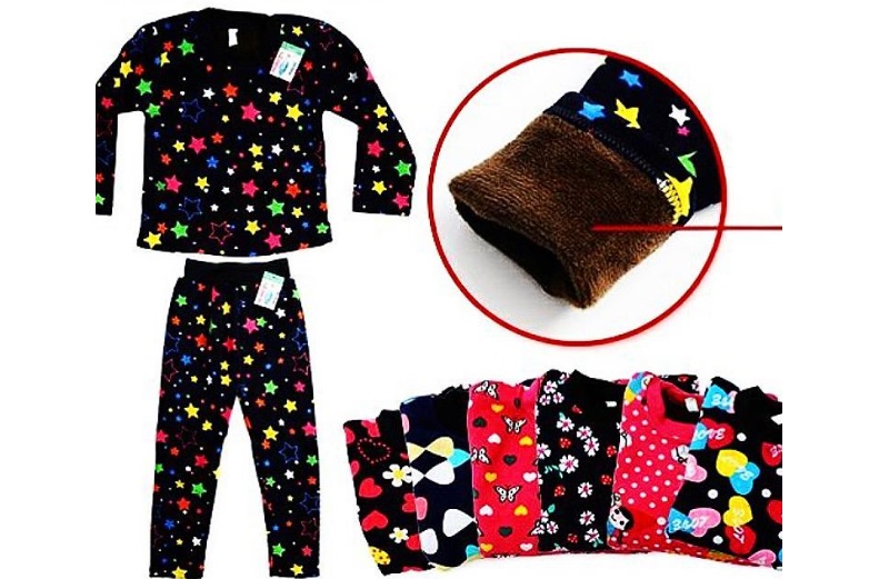 LadyVictoria - Lenceria por mayor - terrenal PIJAMA INVIERNO PLUSH termico